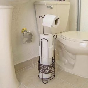 Metal/stainless steel Tissue holder, bathroom tissue organizer