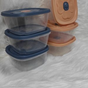Set of 3 pieces plastic 500ml storage containers