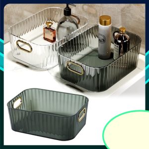 Acrylic desktop cosmetic bathroom organizer
