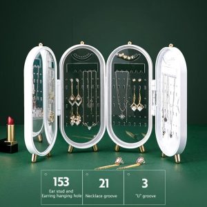 Foldable unique vintage jewellery/jewelry organizer, necklace trinket Foldable box