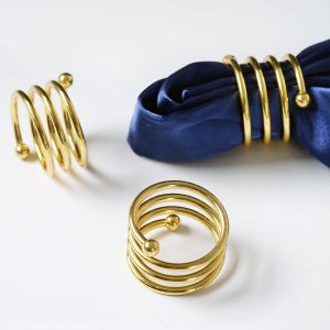6pcs wrap napkin holder gold and rose gold, napkin holder