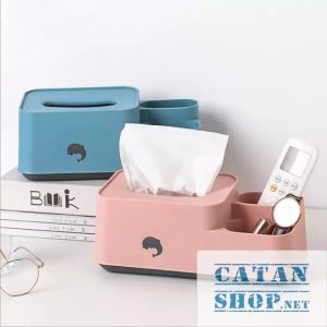 Elegant multipurpose desktop serviette organizer with pencil holder