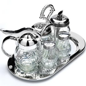 Glass jar, spice glass jar for storing spice set stainless steel and glass spice jar