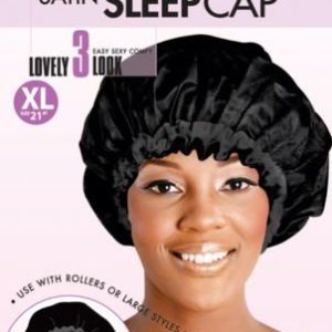 Satin sleep cap, satin bonnet with breathable material and elastic bands