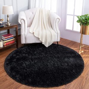 100 × 100cm round area fur carpet for bedroom, round carpet, fur carpet,