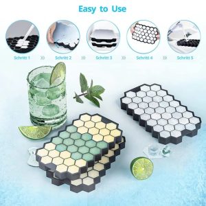 Honeycomb silicone ice cube maker, removable ice cube maker, BPA free silicone ice cube maker