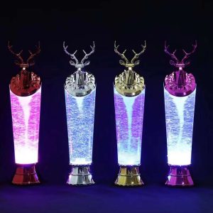 Tornado Deer Lamp LED Color Changing, Battery/USB Cable Operated Table Lamp