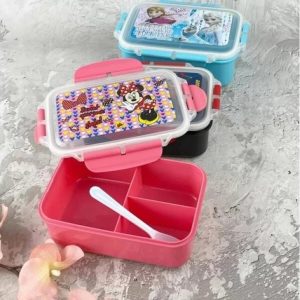 3 Grid bento cartoon themed kids snack box/Lunchbox