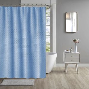 Dotted 100% Polyester Heavy Fabric Shower Curtain