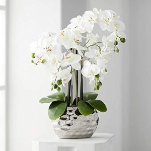 Lily flower with silver base