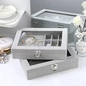 Rectangular glass Jewellery/Jewelry box
