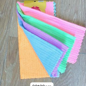 5pcs set Microfiber plaid coral cloth, kitchen towel