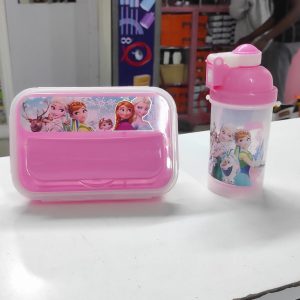 combo with strap lunch box, cartoon themed