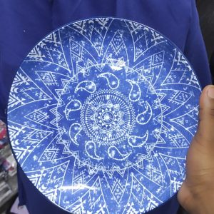 Plate size 10 full blue