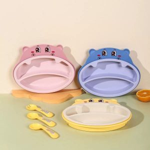 Hippo Baby plate with spoons