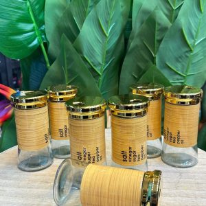 Gold lid salt shakers