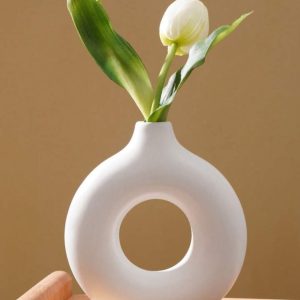Round donut flower vase