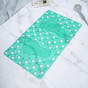 2 feet clear rectangle bathroom mat