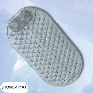 Oval bathroom mat