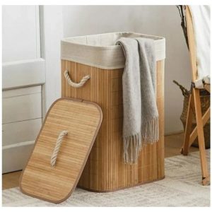 Bamboo laundry organiser
